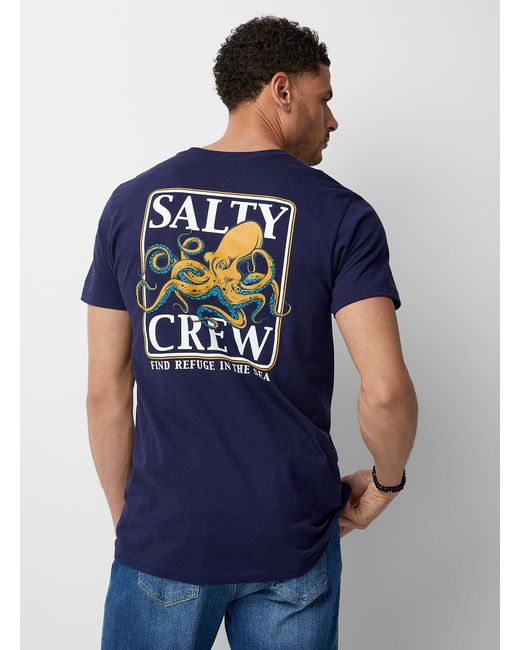 Salty Crew Blue Octopus Logo T for men