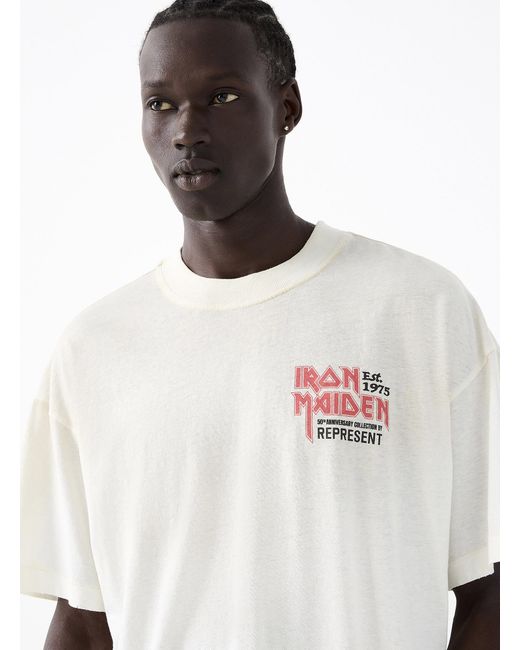 Represent White Iron Maiden Anniversary T for men