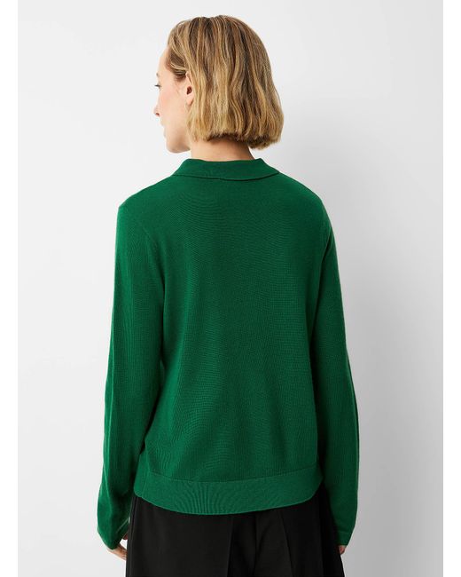 Contemporaine Green Responsibly Sourced Merino Wool Long