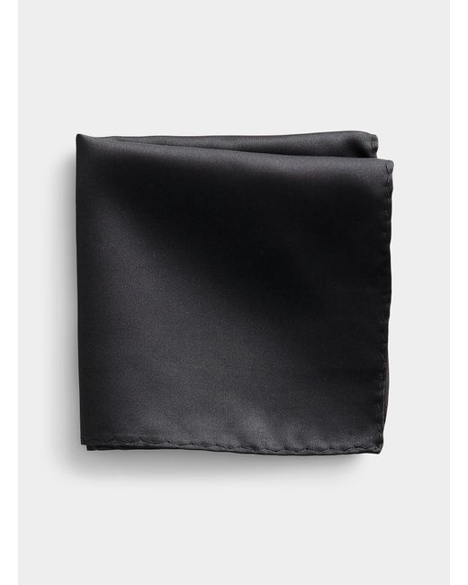 Le 31 Black Satiny Pocket Square for men
