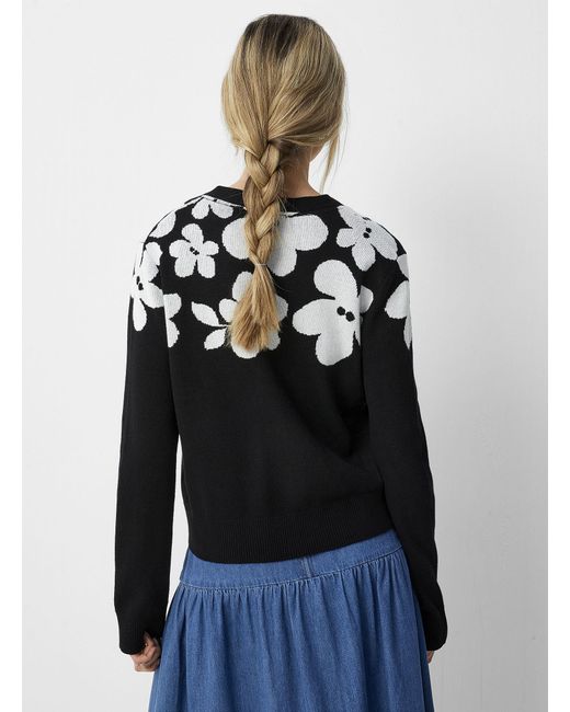 Contemporaine Black Floral Jacquard V