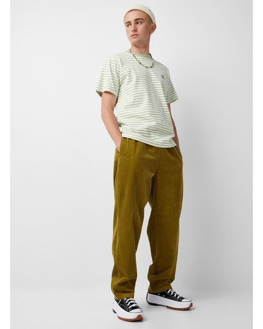 Obey Green Easy Corduroy Pant Relaxed Fit for men