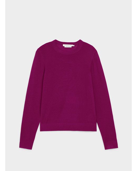 Contemporaine Purple Responsibly Sourced Merino Wool Crew