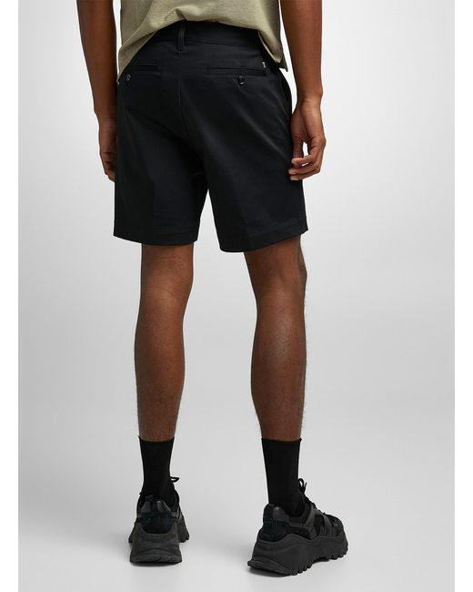 AMI Black Structured Chino Short for men