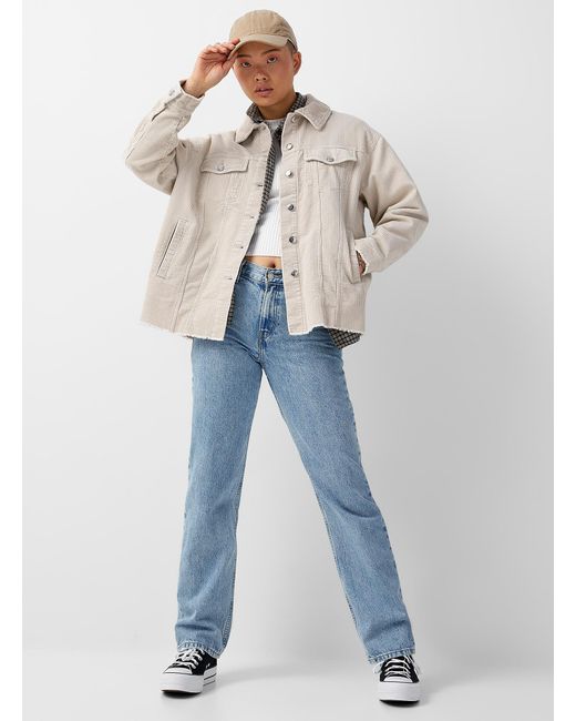 ONLY Frayed Corduroy Loose Jacket in 