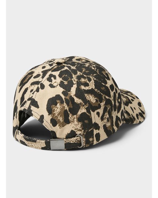 Simon's Brown Leopard Print Baseball Cap