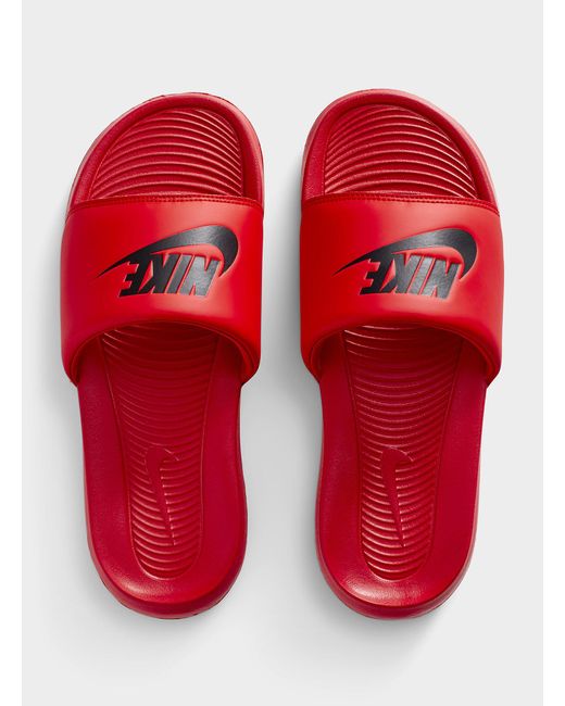 Nike Red Victori One Slides Men for men