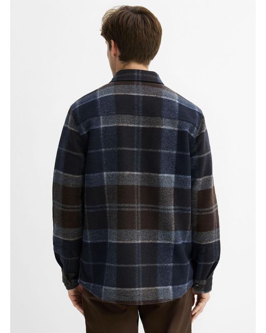 Barbour Blue Chapter Check Felt Overshirt for men