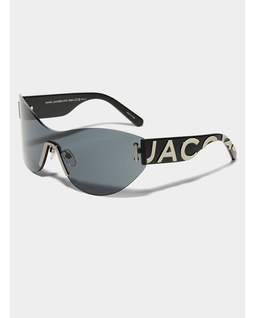 Marc Jacobs Blue Logo Embossed Shield Sunglasses