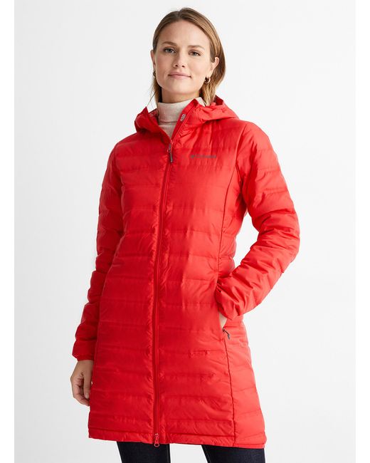 columbia red puffer jacket