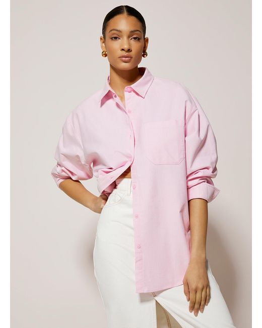 KUWALLA Pink Oversized Oxford Shirt