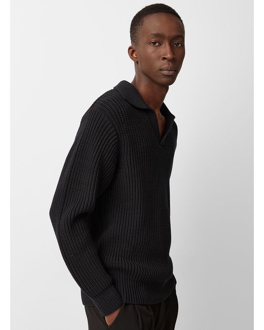 Mens black shop ribbed sweater