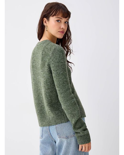 Twik Green Heart Buttons Cardigan