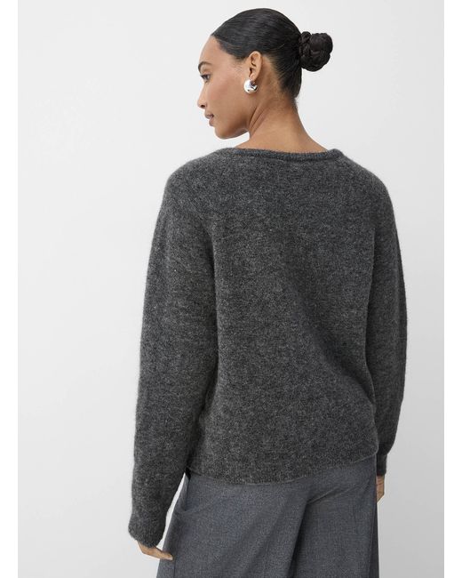 Edito par Simons Gray Alpaca And Merino Wool Sweater