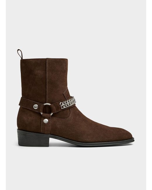 Steve Madden Brown Suede Elkmont Boots Men for men
