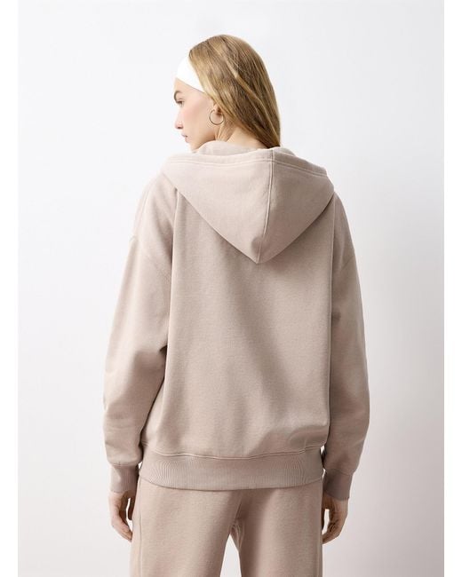 Twik Natural Thin Jersey Loose Zippered Hoodie