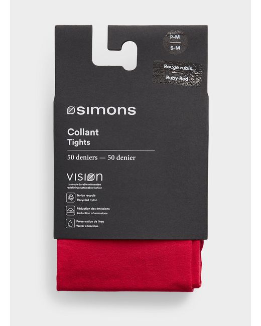 Simon's Gray Solid Colour Recycled Nylon Tights 50 Denier