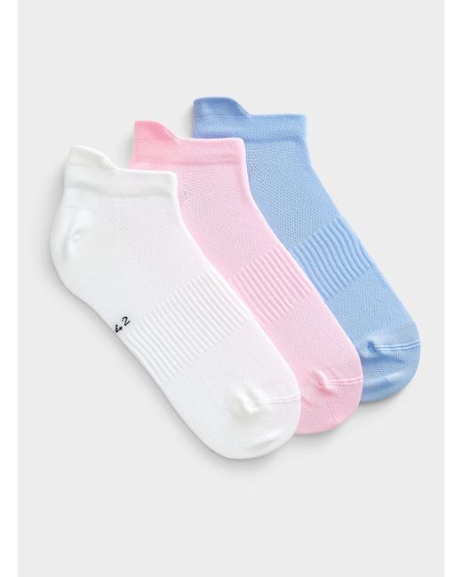 I.FIV5 White Piqué Knit Multisport Sock Set Of 3