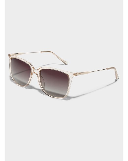 Simon's Brown Gabby Polarized Square Sunglasses