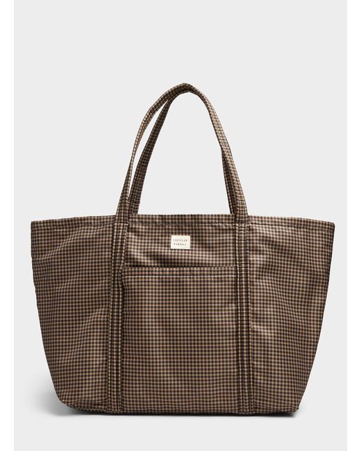 Loeffler Randall Brown Dina Check Tote