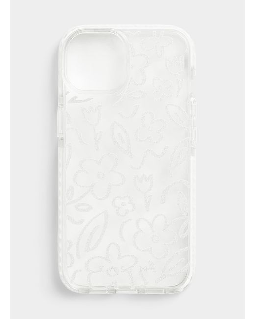 KaseMe White Patterned Transparent Iphone 14 Case