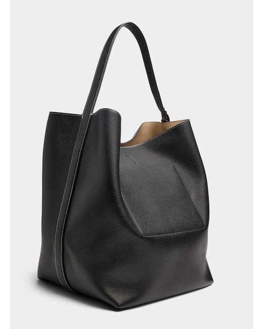 Tam Leather Tote Bag in Black