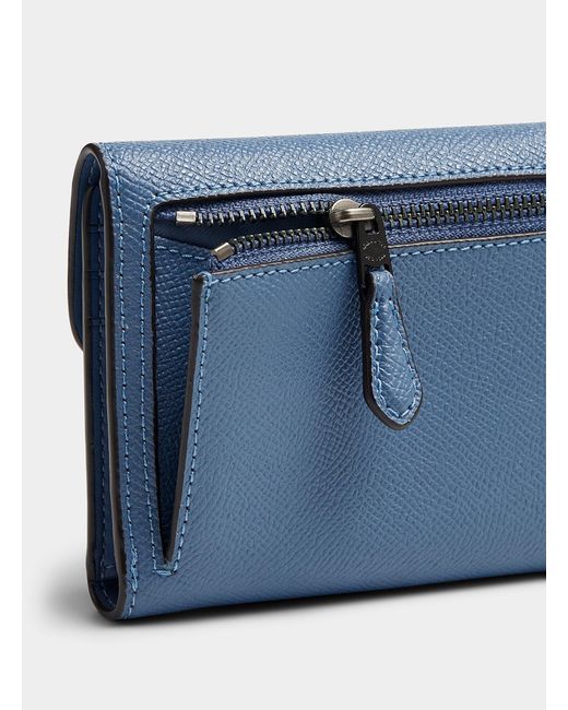 Leather wallet Coach Blue in Leather - 25742582