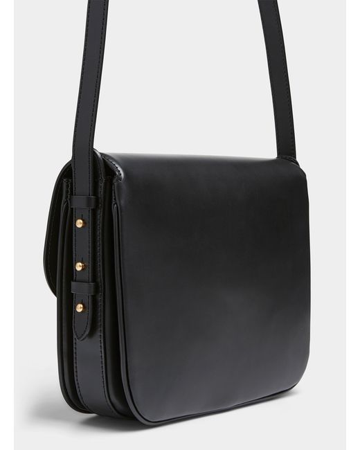 Soeur Black Bellissima Leather Saddle Bag