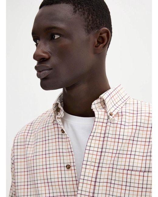 Le 31 Natural Fall Check Shirt Regular Fit for men