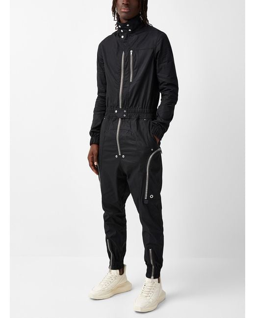 Mens Clothing Activewear gym and workout clothes Tracksuits and sweat suits Rick Owens Bauhaus Larry Flightsuit in Black for Men 