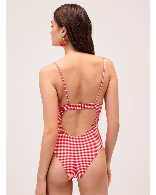 Simon's Pink Gingham Cutout One