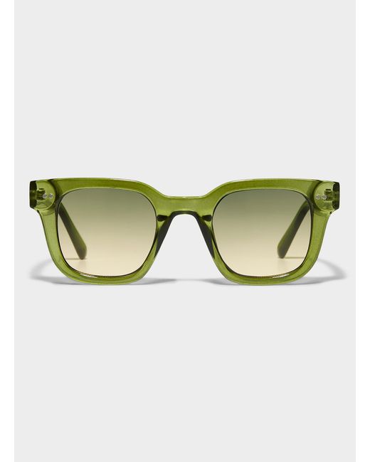Simon's Green Square Sunglasses