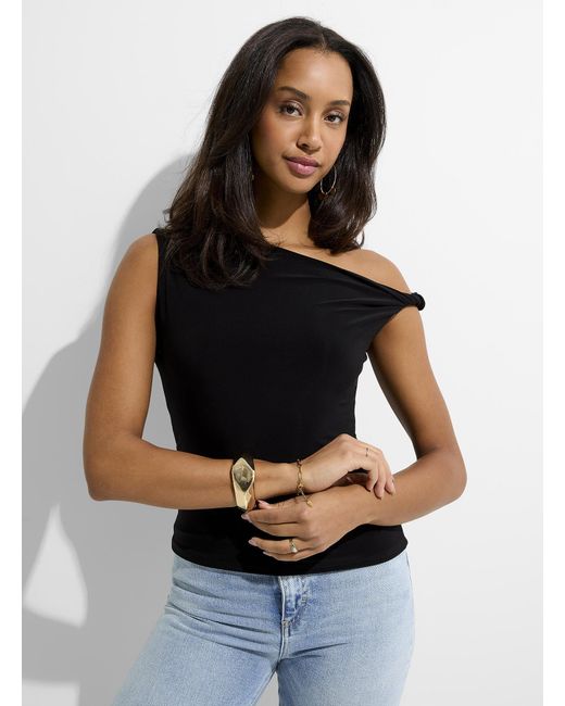 Icône Black Twisted Strap Cami