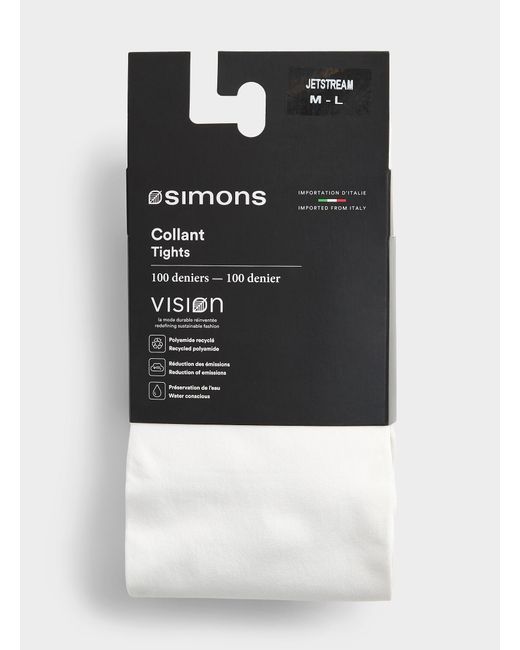 Simon's Black Solid Comfortable Tights 100 Denier