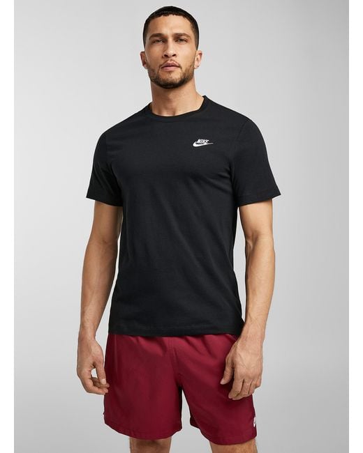 Nike Black Club Embroidered Logo Tee for men