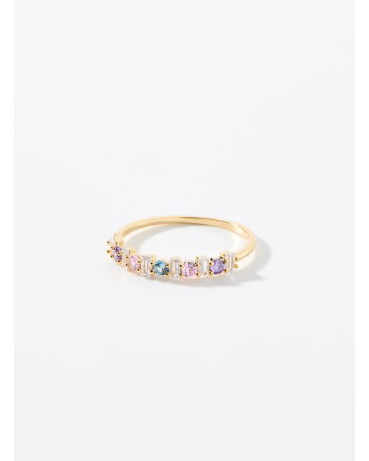 Simon's White Small Pastel Stone Ring