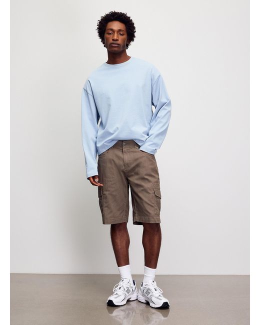 Point Zero White Stretch Cargo Bermudas for men