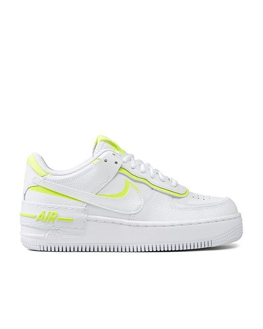 Nike Air Force 1 Shadow Neon Accent Sneakers Women in Green | Lyst
