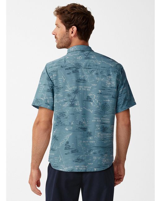 Salty Crew Blue Sailor Pattern Shirt for men