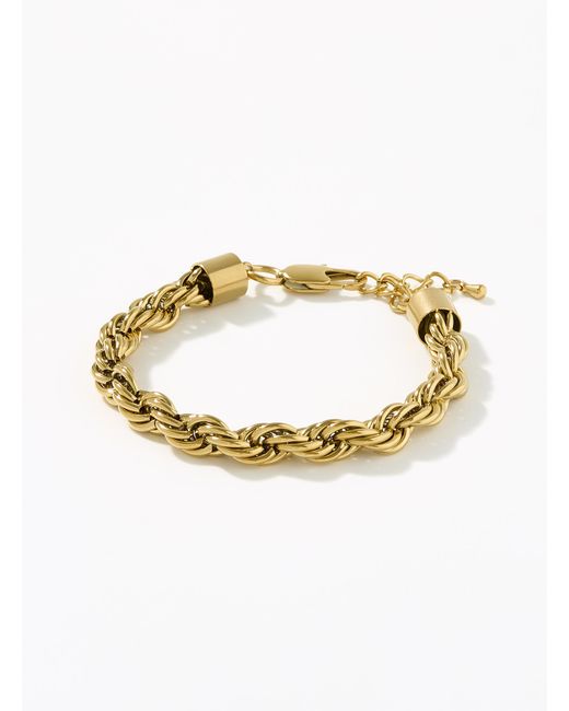 Simon's Metallic Twisted Solid Bracelet