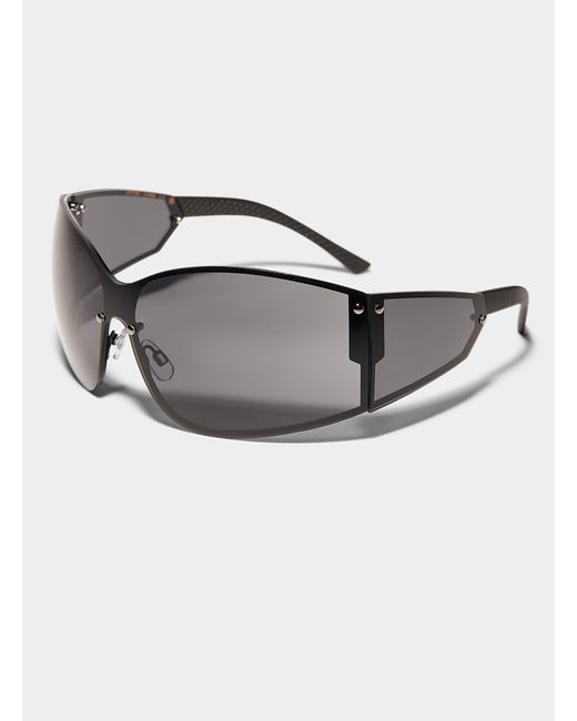 Spitfire Gray Sleaford Oversized Shield Sunglasses