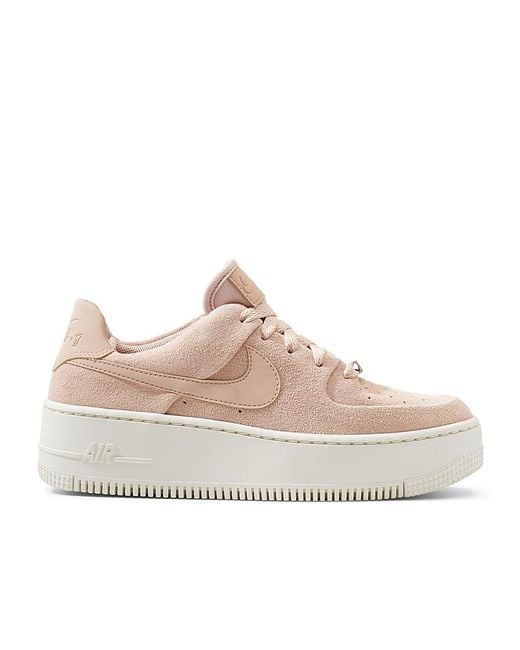 Nike Leather Air Force 1 Sage Low Platform Sneakers Women in Tan (Pink) |  Lyst Canada