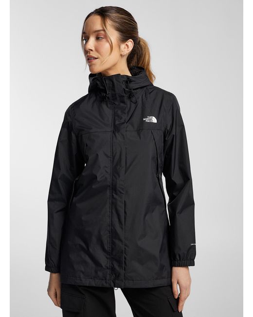 The North Face Black Antora Long Hooded Raincoat