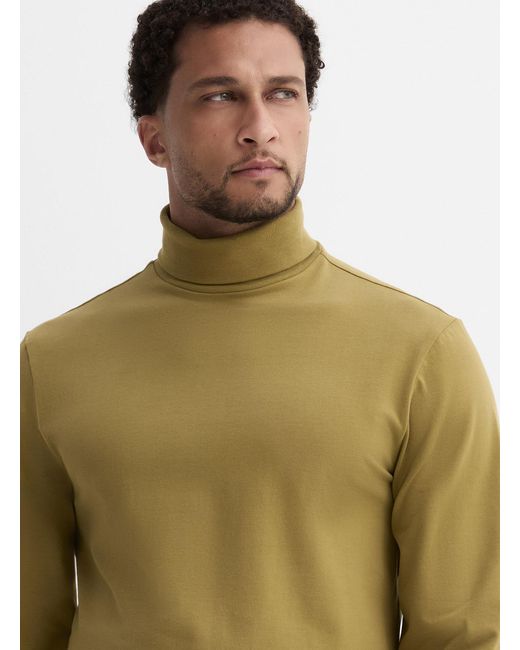Le 31 Green Soft Jersey Turtleneck T for men