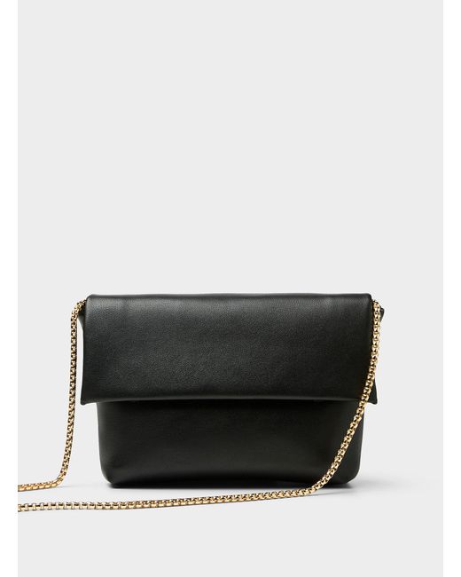 Simon's Black Minimalist Envelope Evening Bag