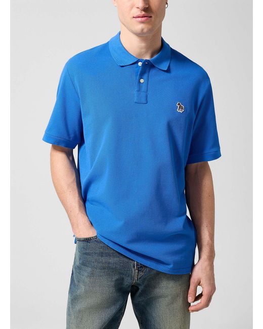 Paul Smith Blue Zebra Patch Polo for men