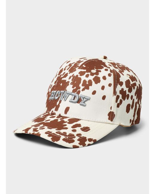 Simon's Multicolor Cowhide Pattern Embroidered Baseball Cap