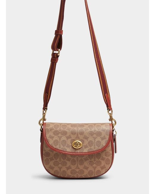 COACH Signature Willow Saddle Bag in Brown Lyst