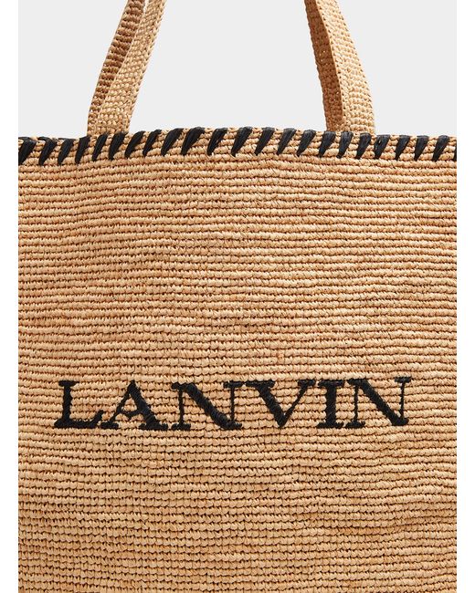 Lanvin Natural Raffia Tote Bag