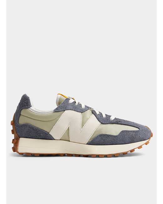New Balance Grey And Olive 327 Sneakers Men for Men | Lyst